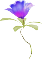 Blue Flower Clipart Real Pencil And In Color Blue Flower - Watercolor Flower Purple Blue Flowers Png, Transparent Png