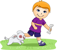 Boy And Dog Clipart, HD Png Download