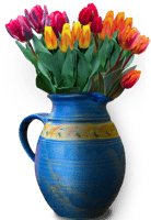 Krug Mit Blumen, HD Png Download