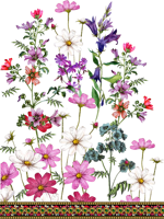 Textile Flower Print Design Motif, Vector,flower,vector - Flower Motif Vector Designs, HD Png Download