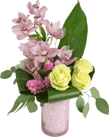 Transparent Beautiful Flower Vase With Flowers Png - Bouquet, Png Download