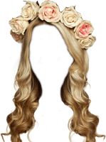 Transparent Hair Flower Png - Women With Flowers In Their Hair, Png Download