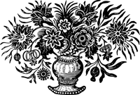 Visual Arts,plant,flora - Flower Vase Black N White Png, Transparent Png